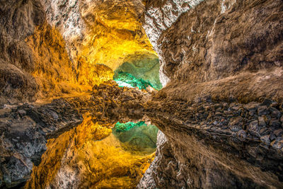 Rock formation in cave