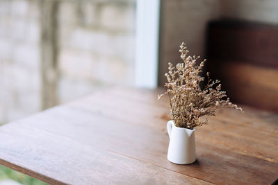 Close-up of vase on table