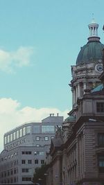 Low angle view of buildings against sky