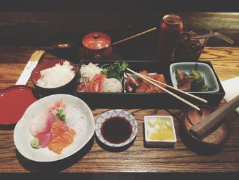 Close-up of served food