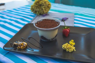 Close-up of cake on table