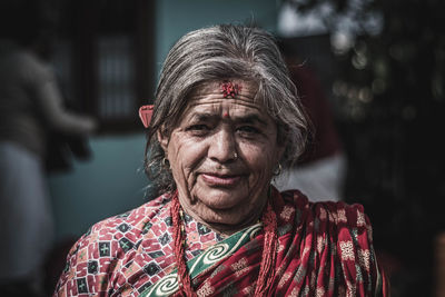 Portrait of woman smiling