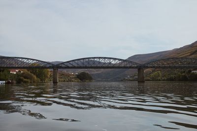 Bridge over river against sky