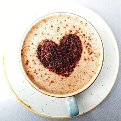 Directly above shot of coffee on table