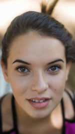 Close-up portrait of young woman