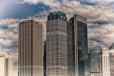 Low angle view of buildings against sky