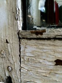 Close-up of old wooden door