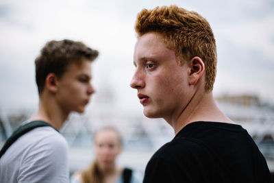 Close-up of young man