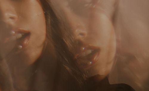 Multiple exposure of woman