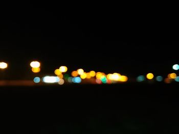 Defocused lights at night