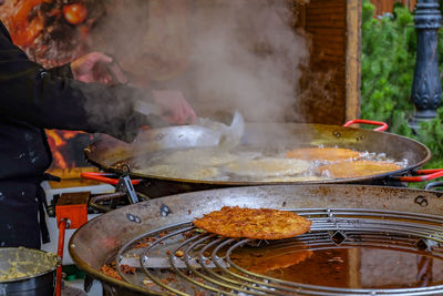 Close-up of food prepared outdoors