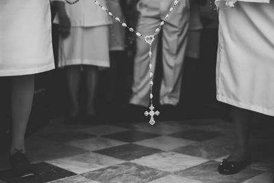 People at the religious mass of santo antonio de categero in rosario dos pretos church 