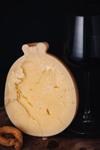 Close-up of ice cream on table