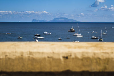 Capri island from procida