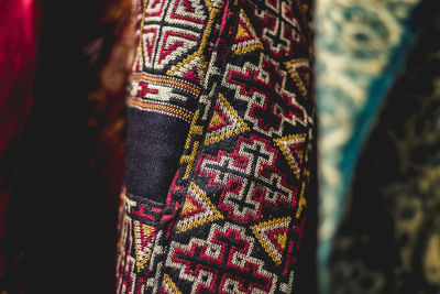 Close-up of multi colored fabric