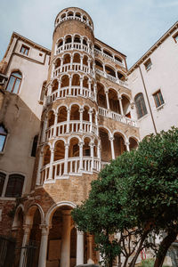 Low angle view of historic building against sky