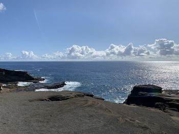 Scenic view of sea against sky