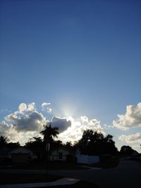 Silhouette trees against sky