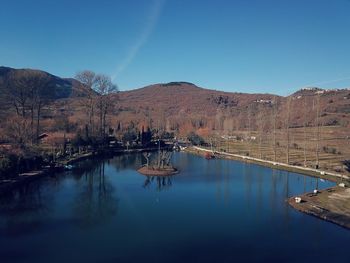 Reflection of mountain in lake