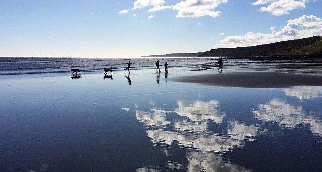 sea, water, horizon over water, sky, blue, tranquil scene, tranquility, scenics, beauty in nature, beach, nature, idyllic, shore, copy space, waterfront, calm, seascape, day, ocean, sunlight