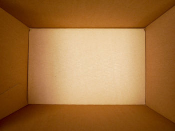 Full frame shot of empty cardboard box