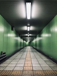 View of empty subway station