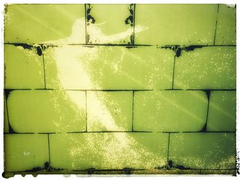 Full frame shot of green wall