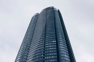 Low angle view of modern building against sky