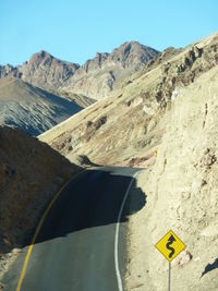 Scenic view of mountains against clear sky