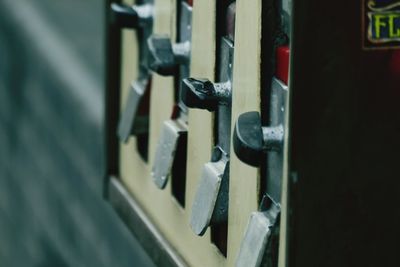 Close-up of gumball machine