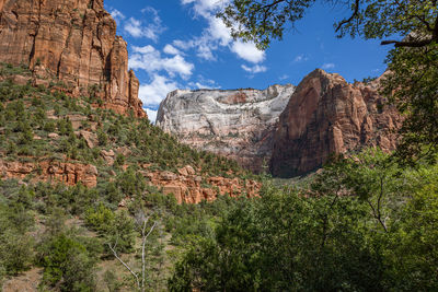 One of zion's most impressive landmarks, the towering white monolith of the great white throne
