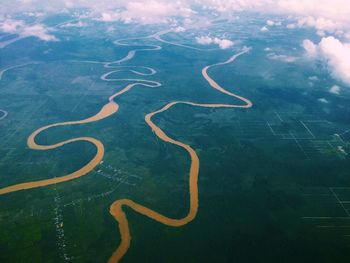 Aerial view of river