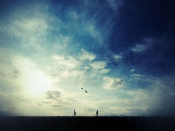 Low angle view of cloudy sky