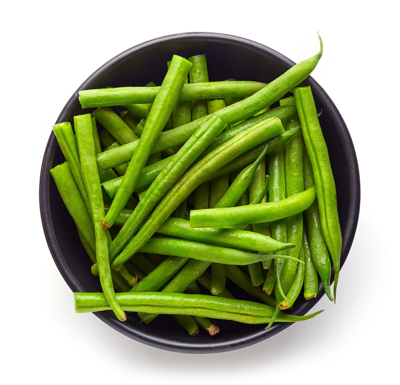 HIGH ANGLE VIEW OF GREEN VEGETABLE IN BOWL