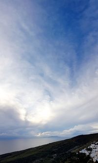 Low angle view of landscape against sky