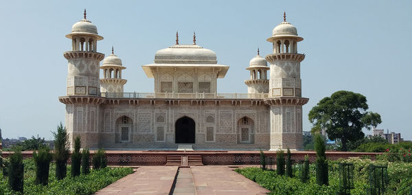 View of historical building against clear sky