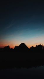 Scenic view of lake against sky at sunset