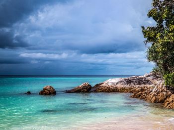 Scenic view of sea against sky