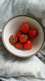 Close-up of strawberries in bowl