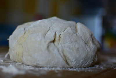 Close-up of bread on table