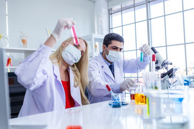 Scientist working in laboratory