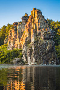 Scenic view of rock formation against sky