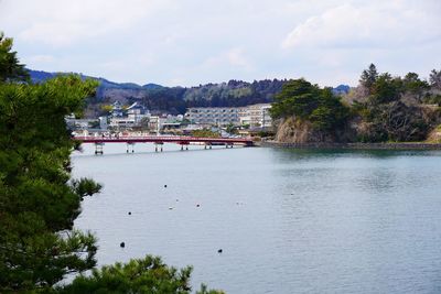 Scenic view of river against sky