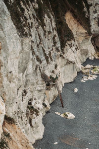 High angle view of rock formation