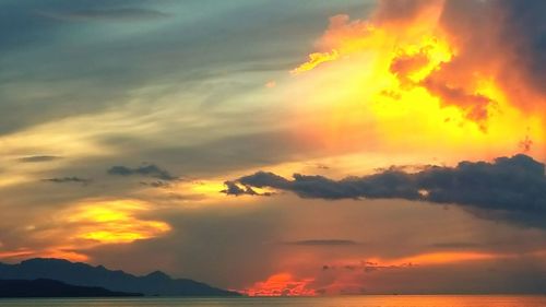 Dramatic sky over sea