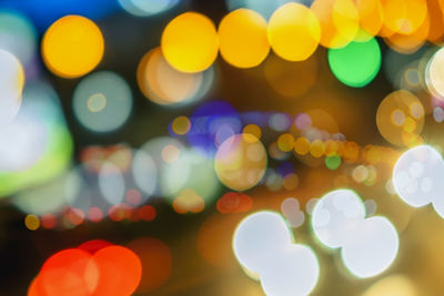 Defocused lights at night