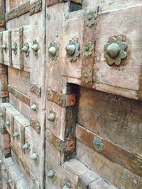 Full frame shot of old wooden door