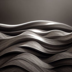 Abstract images of waves of hair, digital art