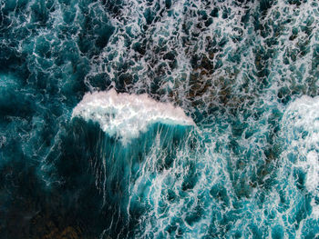 Aerial view of blue wave