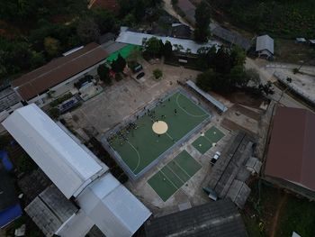high angle view
